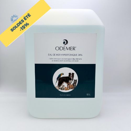 Eau de mer hypertonique animaux - Bidon 10L